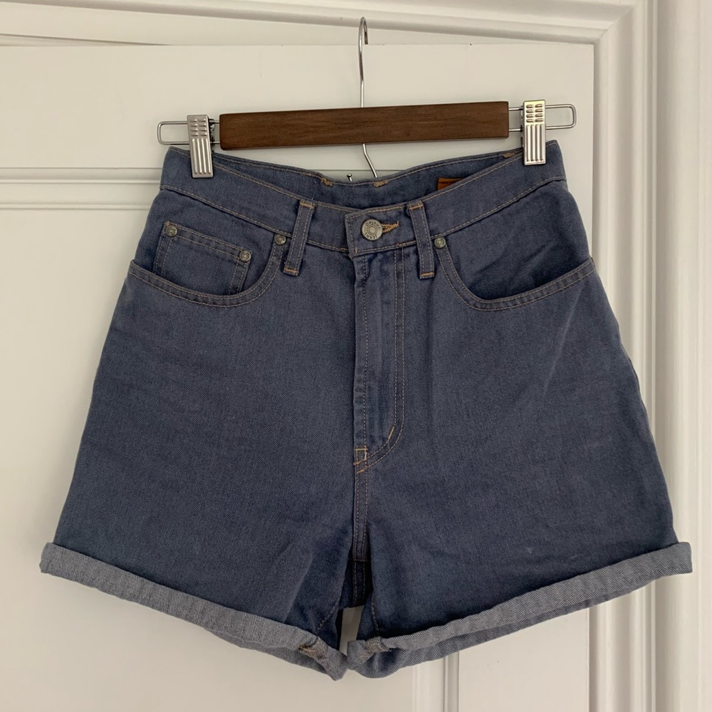 High rise jean shorts